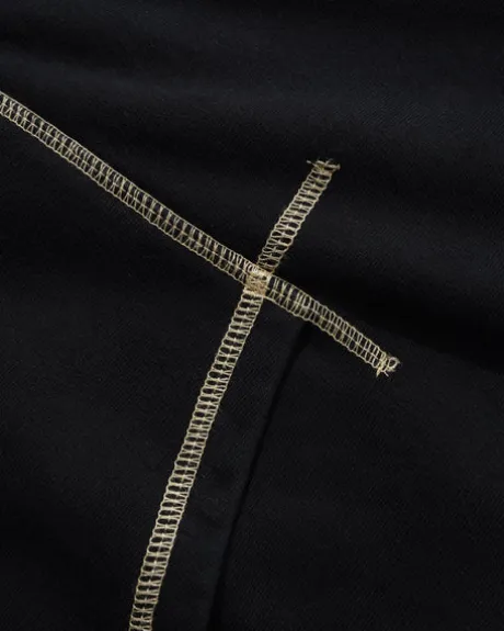 Trail Stitch Zip-Thru Hood, Washed Black