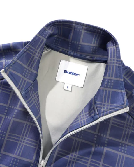 Tricot Jacket, Navy Plaid