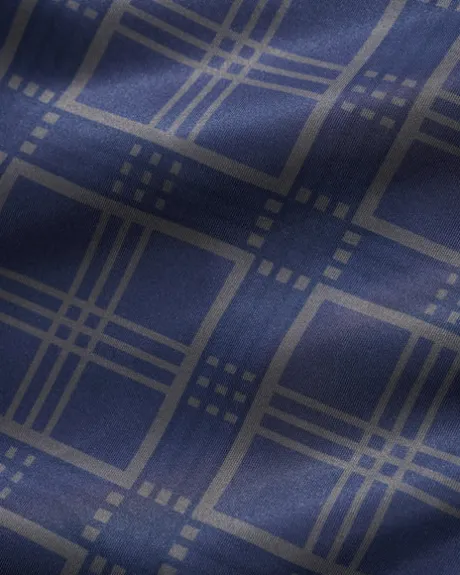 Tricot Jacket, Navy Plaid