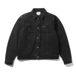 Trucker Denim Jacket, Washed Black