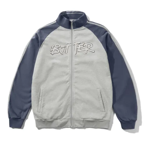 Tunnel Fleece Track Jacket, Ash / Navy