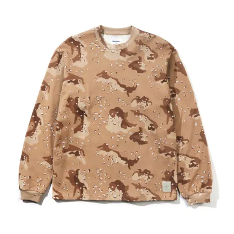 Waffle L/S Top, Desert Camo