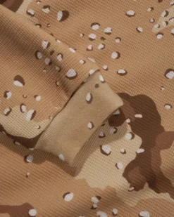 Waffle L/S Top, Desert Camo