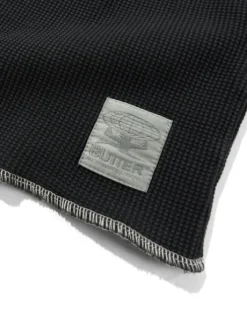 Waffle L/S Top, Washed Black