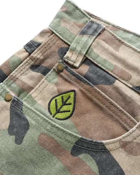 Weathergear Denim Shorts, Woodland Camo
