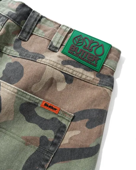 Weathergear Denim Shorts, Woodland Camo