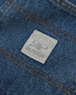 Wide Cut Denim Jeans, Mid Blue