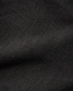 Wide Cut Denim Jeans, Tinted Black