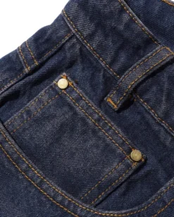 Wide Cut Denim Jeans, Tinted Dark Indigo