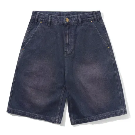 Work Shorts, Distressed Tinted Indigo